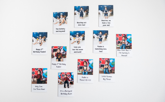 2" Square Flexible Magnets (with text)