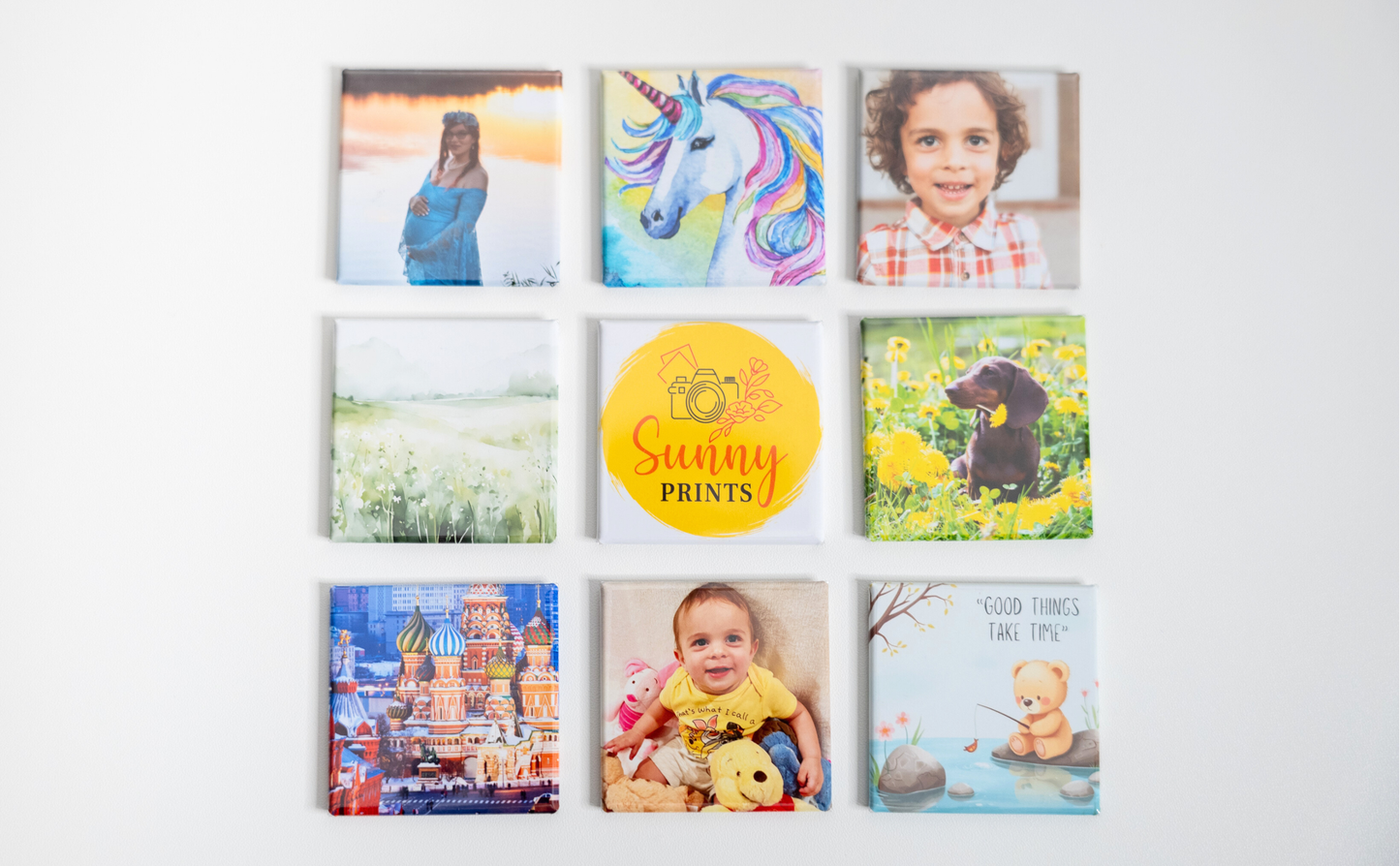 2" Square Button Magnets