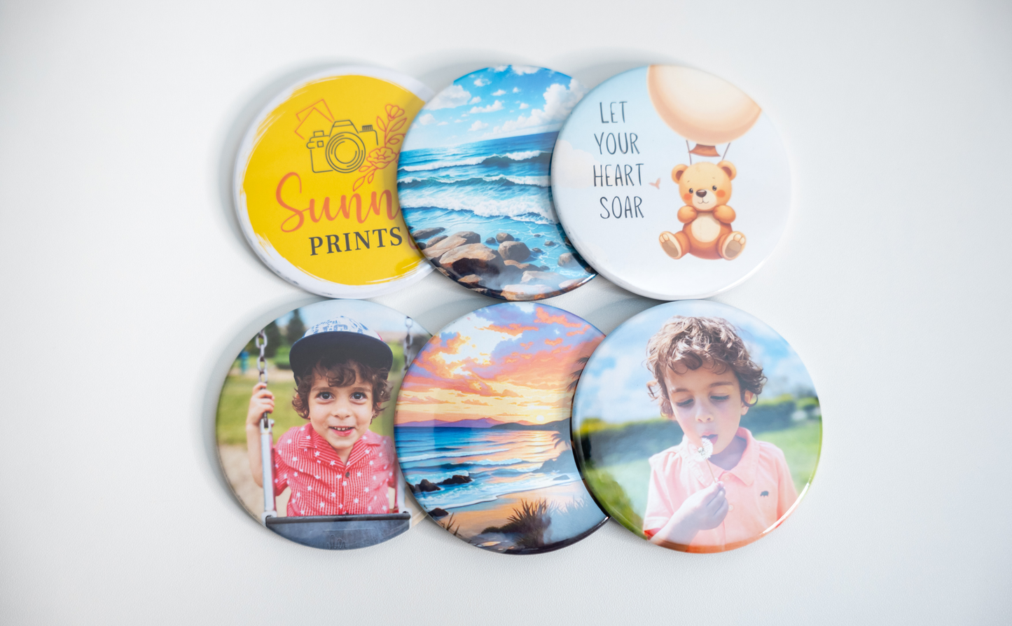 3" Round Button Magnets