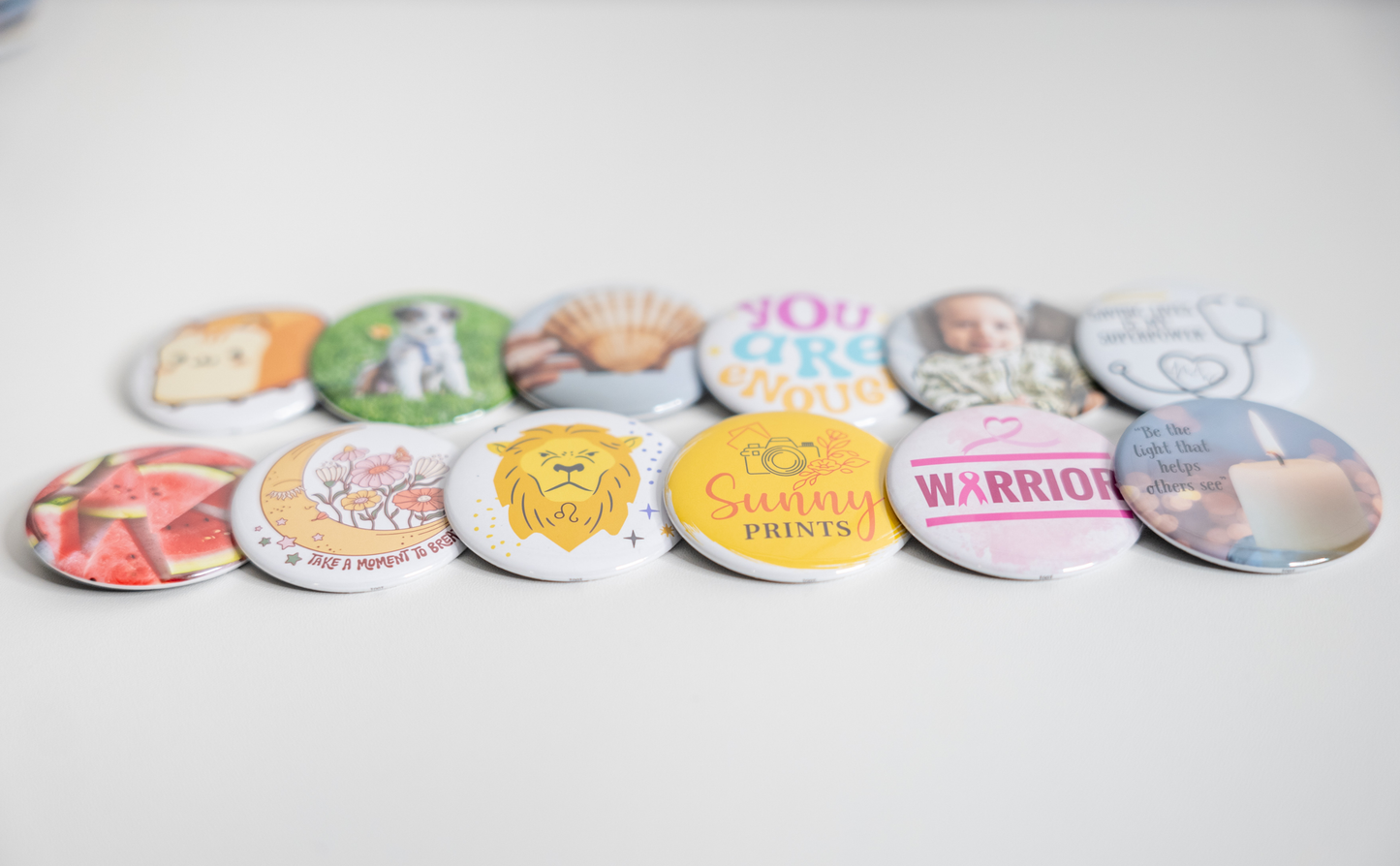 2" Round Button Pins