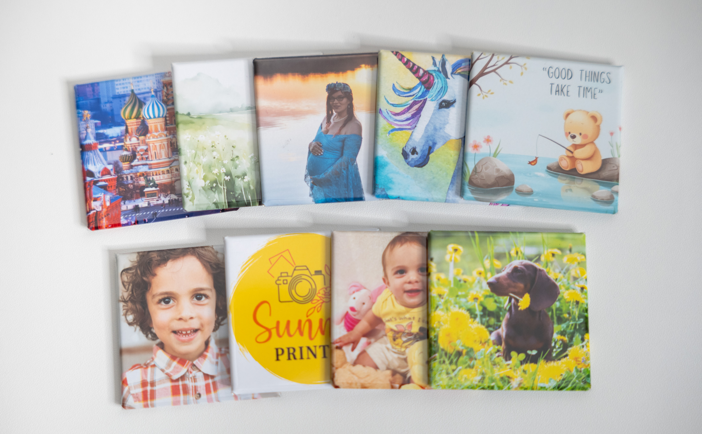 2" Square Button Magnets