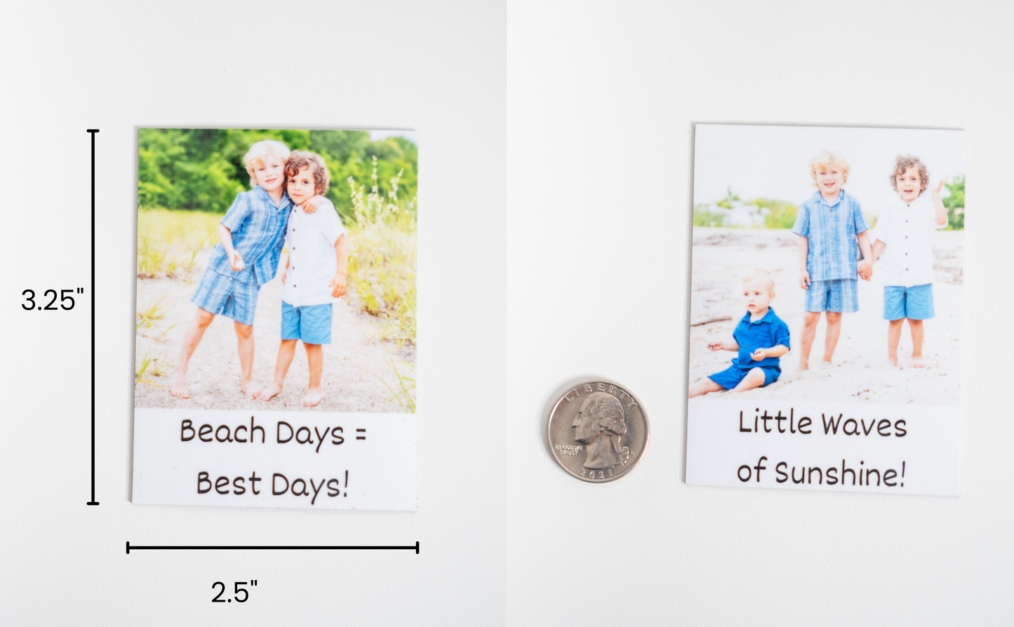 2.5" Square Flexible Magnets (with text)