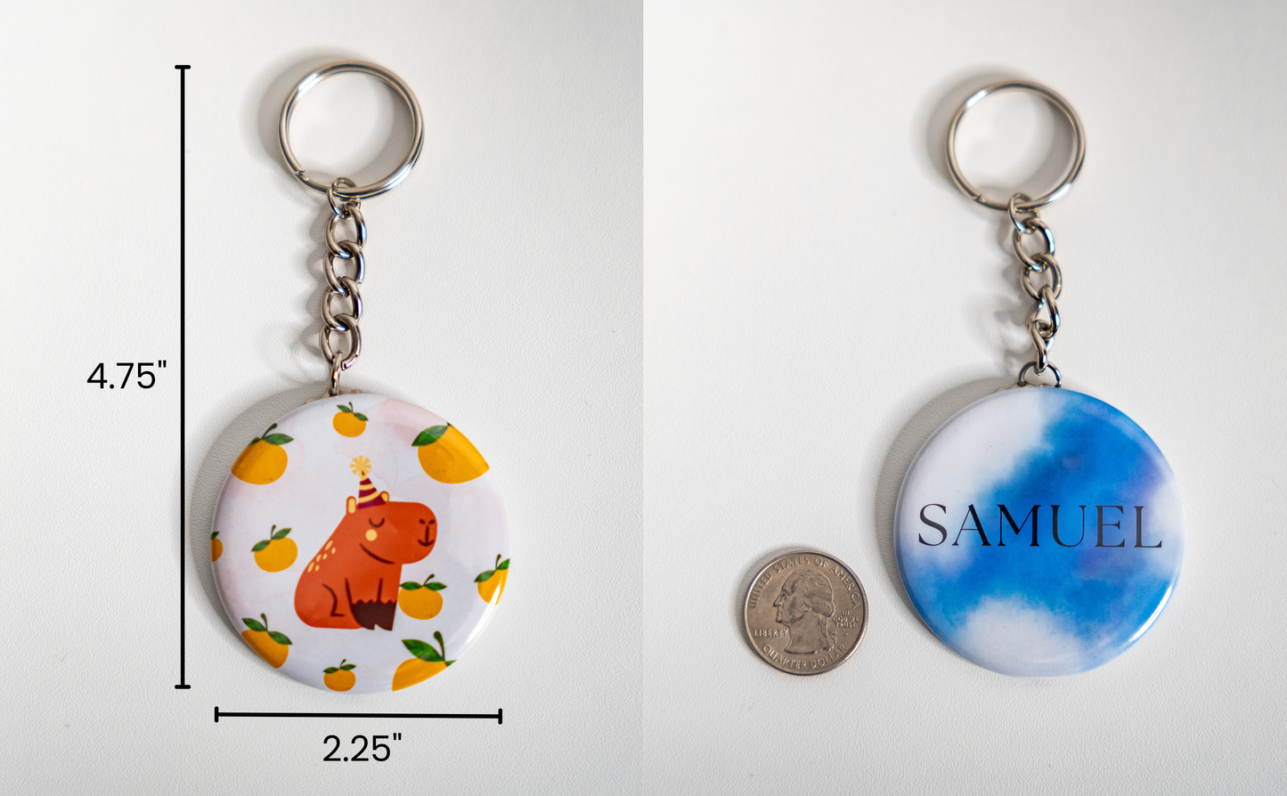 2.25" Round Keychains
